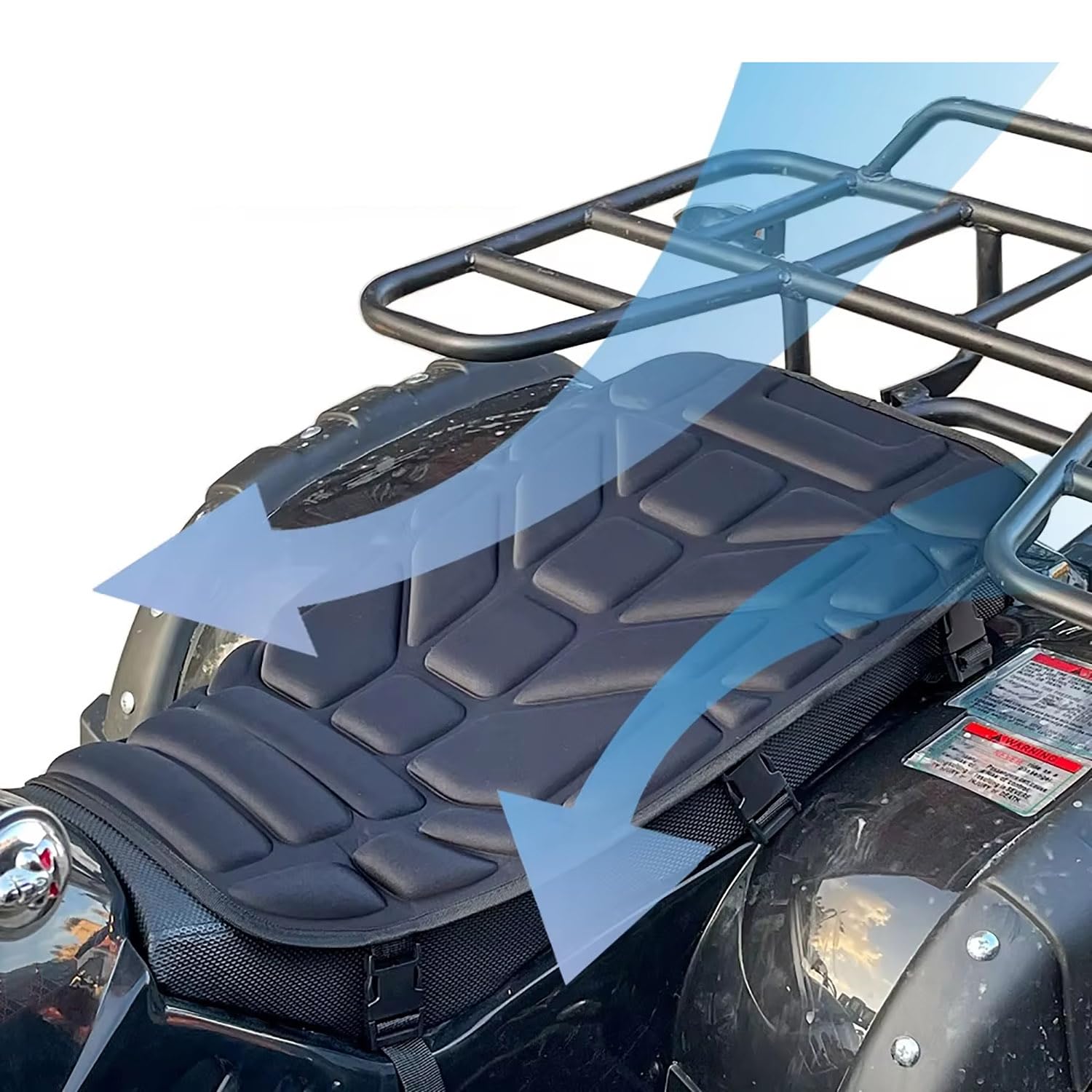 Coprisella Moto Universale per FourTrax Rancher 2017-2019,Copri Sella Moto in Schiuma Eva - Ammortizzante,Design Ergonomico per Viaggi Lunghi,Base Antiscivolo