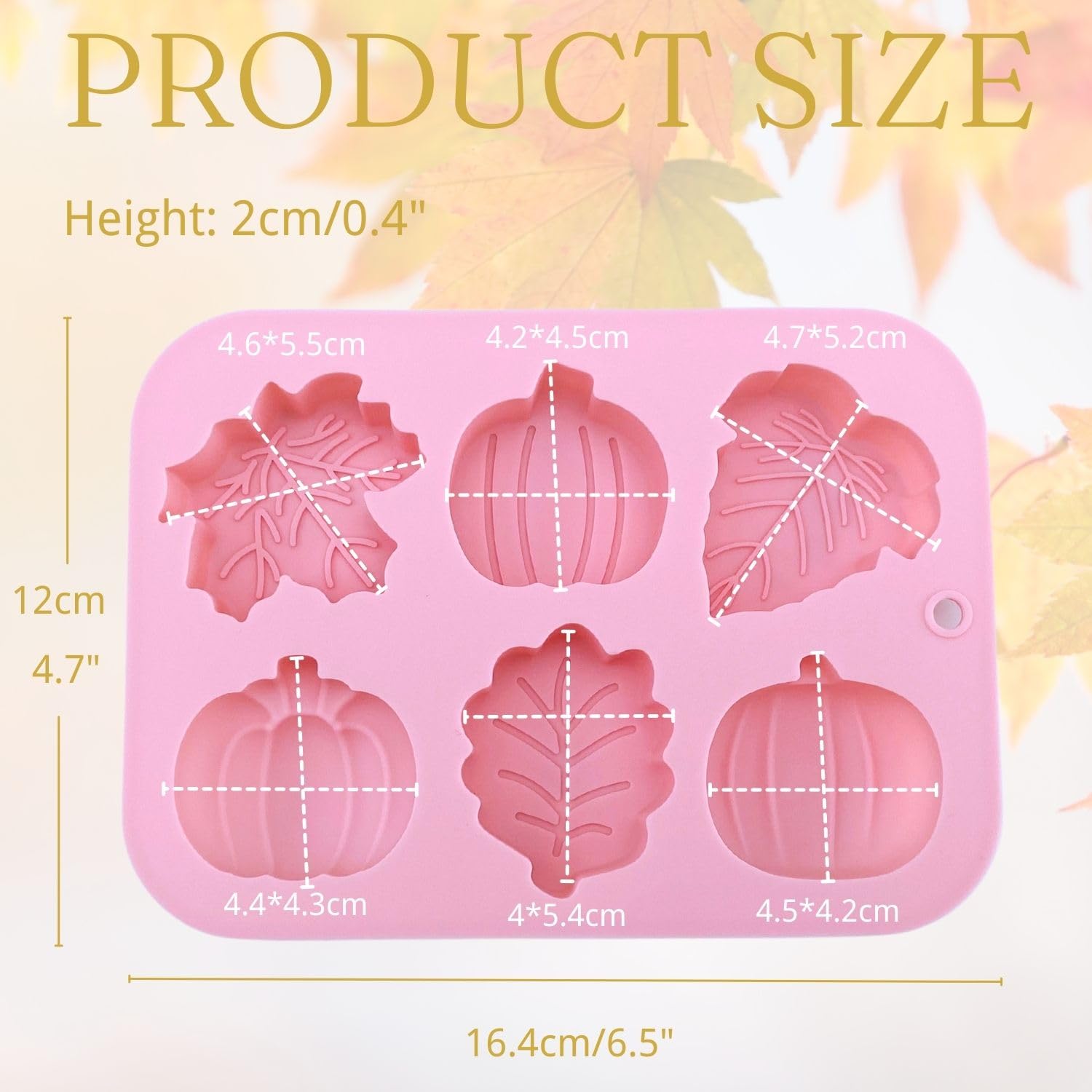 Produktbild von Halloween Kürbis Ahornblatt Silikonform Für DIY Backen Basteln