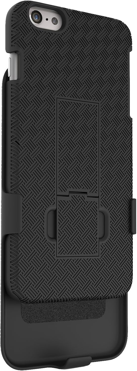Stalion Holster Case Belt Clip with Kickstand for iPhone 6 6s (4.7" Inch)(Jet Black)