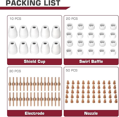 Miniatura 7 de Cortador de plasma y 110 piezas de consumibles de corte de plasma PT31 Fit