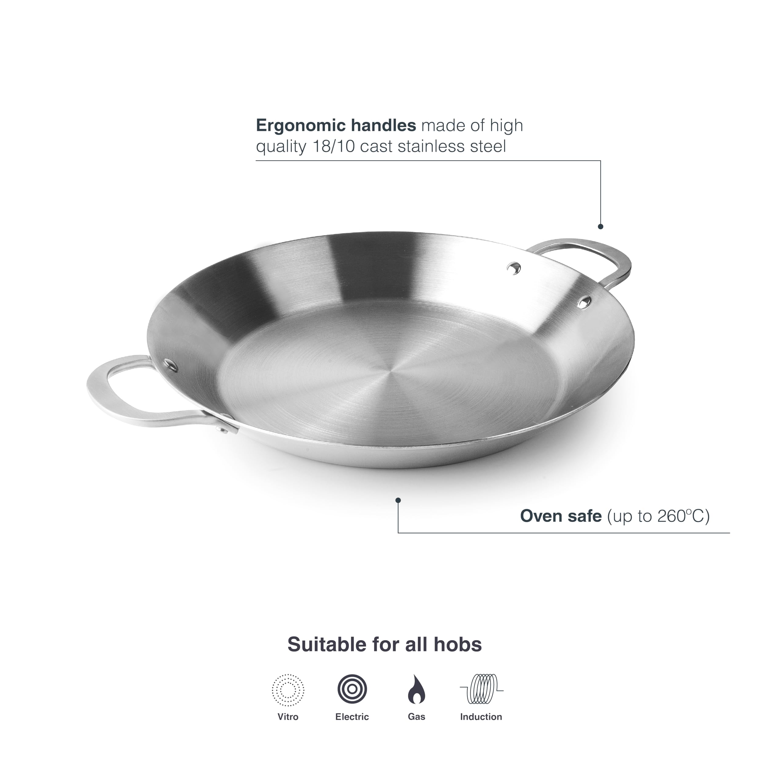 Padella Per Latte ELO Tourmaline Series 12814 – 14 Cm, Acciaio Inox 18/10, Con Dosatore Olio E Scala Litri, Adatta A Induzione
