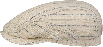 Stetson Ledford Driver Cap Flatcap Striped Linen Multicolor Breathable Lightweight Men Summer Made in Germany