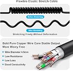 Coiled HDMI Cable 4K @ 60Hz Aluminum Shell Gold Plug HDMI Cable High Speed 3D, ARC, Ethernet for Laptop, Monitor, PS5, PS4, Xbox One, Fire TV, PC (Straight 0.5-2m)