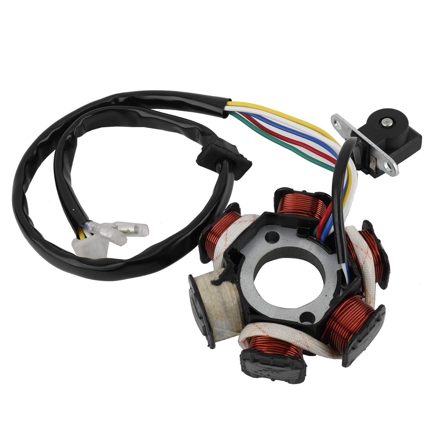 Electrics Wiring Harness Loom Kit Electrics Stator Coil CDI Wiring Harness Solenoid Relay Spark Plug for GY6 150cc-250cc ATV Quad