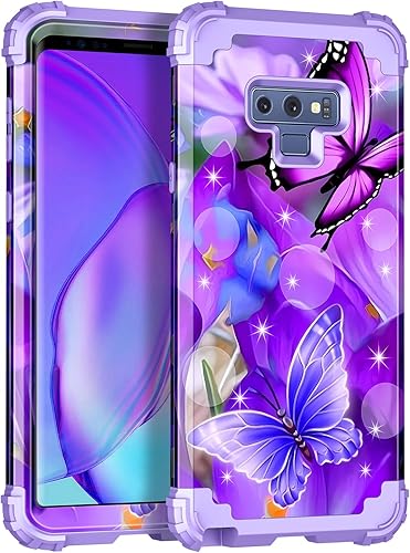 Casetego Funda compatible con Galaxy Note 9, a prueba de golpes, de tres capas, resistente, de plástico duro, parachoques + funda protectora de