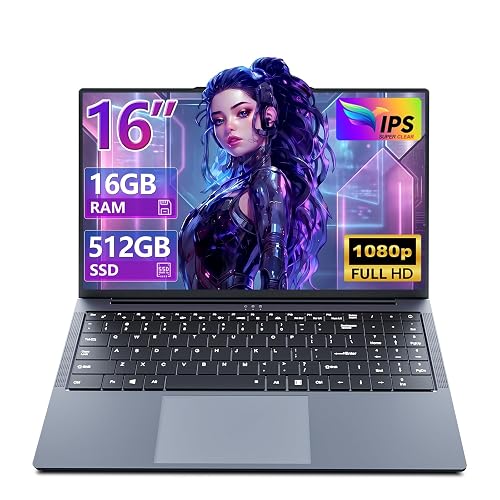YOZISUAN Gaming Laptop 16GB RAM 512GB SSD, Traditional Laptop Computers with Core i5 (Up to 3.60 GH) 16" IPS FHD 1920 * 1200, Laptop Computer for Students/Business with Backlit Keyboard