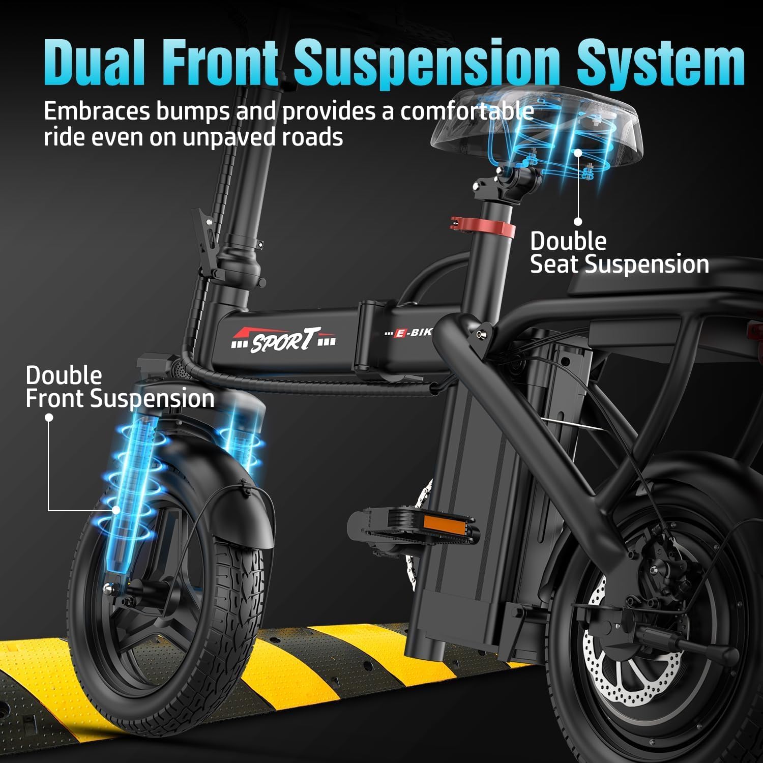 ASKGO Electric Bike for Adults, 2500W Peak Electric Dirt Bike, 30MPH & 100Miles Range, 20" Fat Tire Ebike with 48V 20AH Removable Battery, 7-Speed Electric Mountain Bike