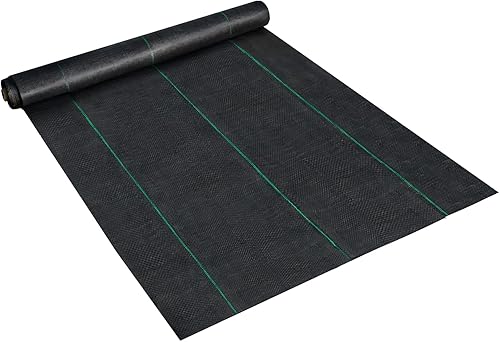 Vista 33 de Happybuy - Funda para suelo de tela geotextil resistente, no tejida para invernadero comercial, jardín, barrera, tapete para bloqueo