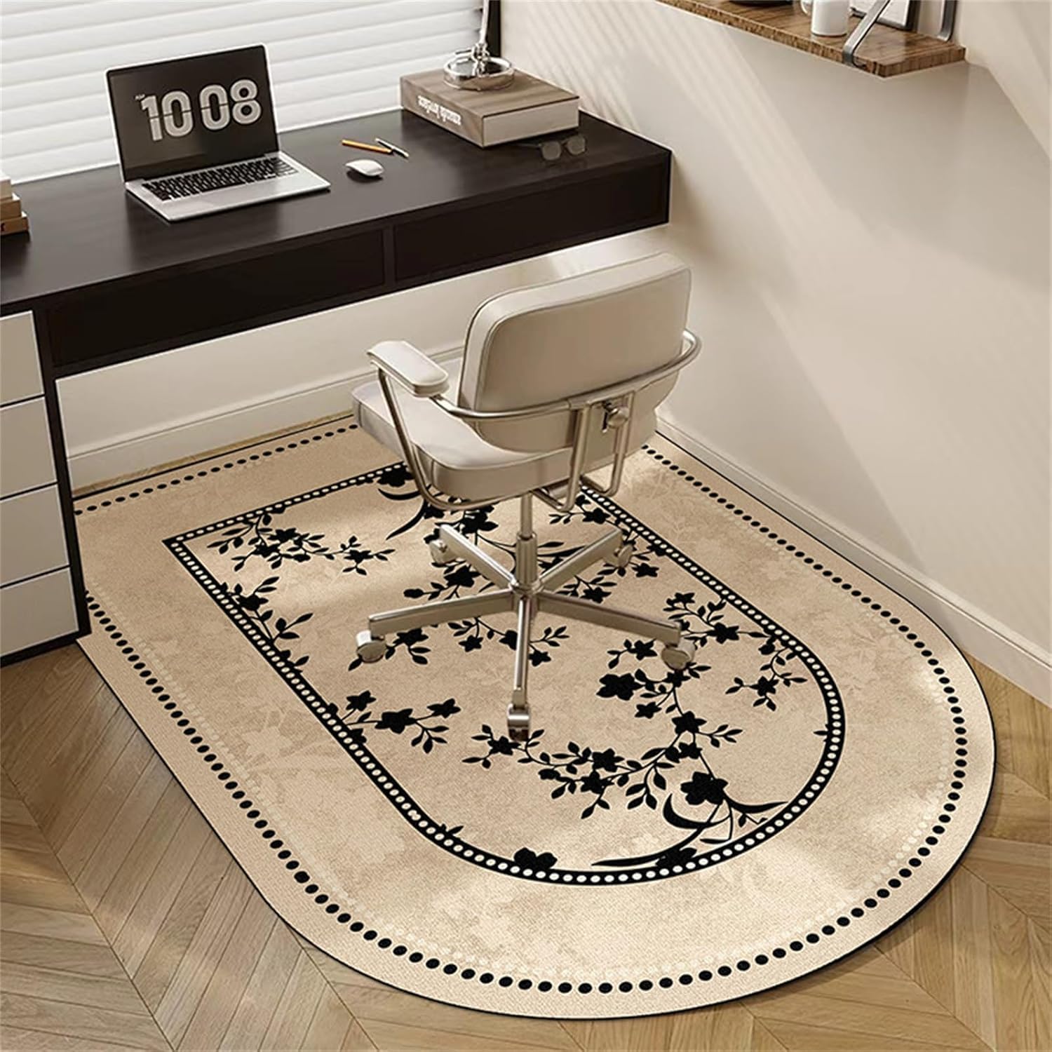 SSDDLZEQ Premium durable range Retro-print Velour Cushion For Modern Computer And Gaming Chairs(Flower Branches,60x90cm)
