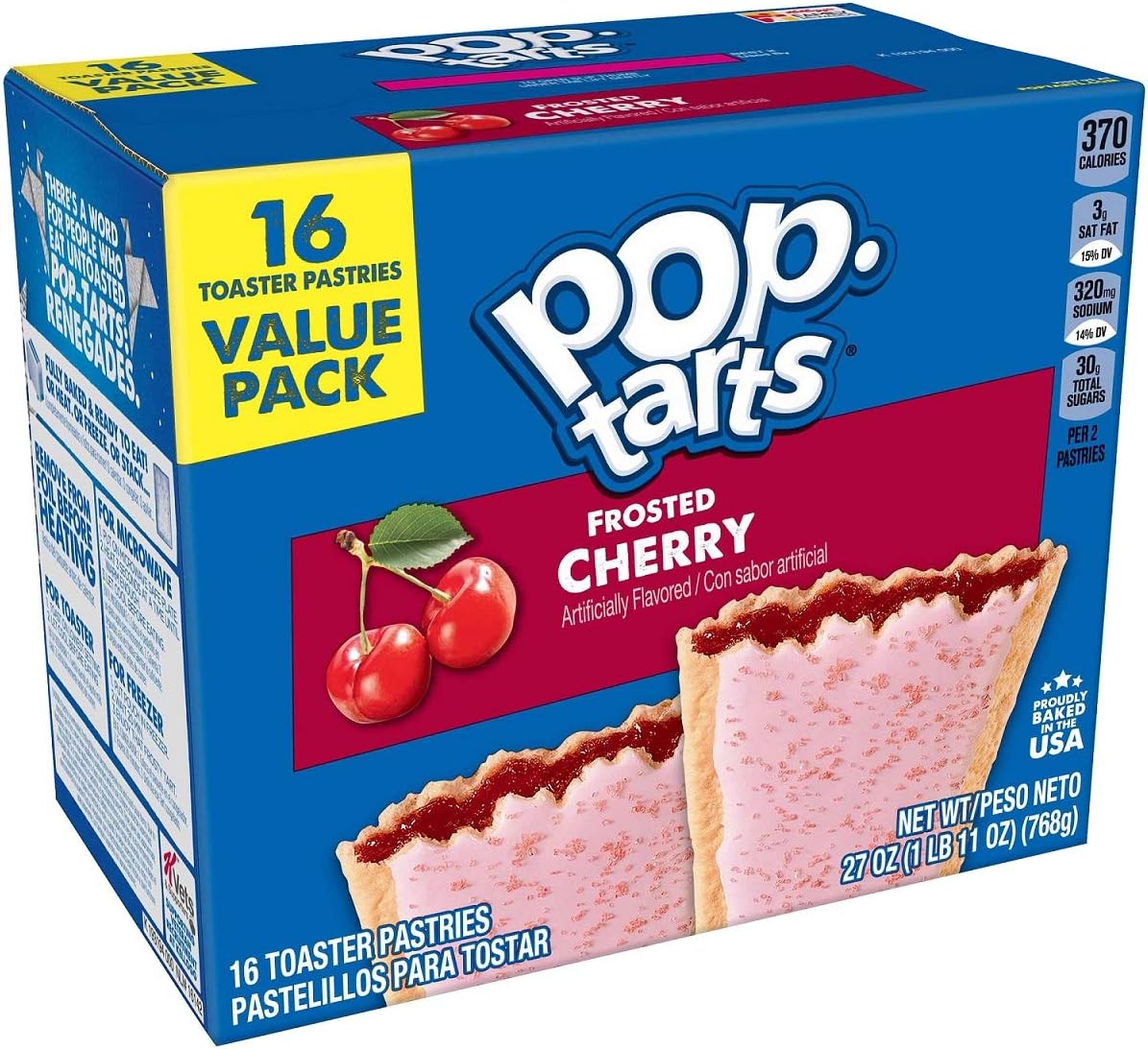 Kelloggs Pop Tarts Frosted Cherry 16 Pack