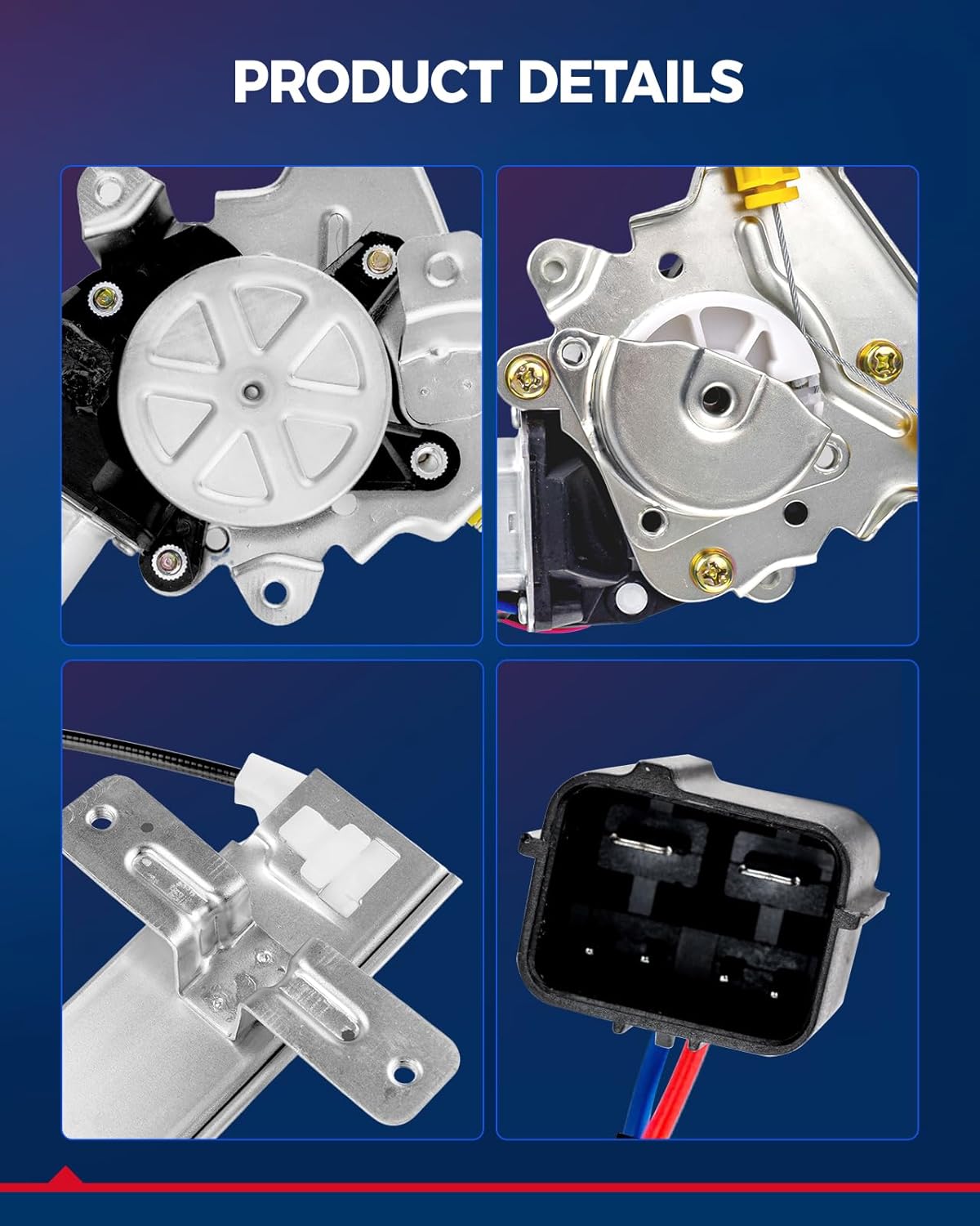 KAX 751-046 Power Window Regulator with Motor Front Left Driver Side Replacement for 2004-2008 TL