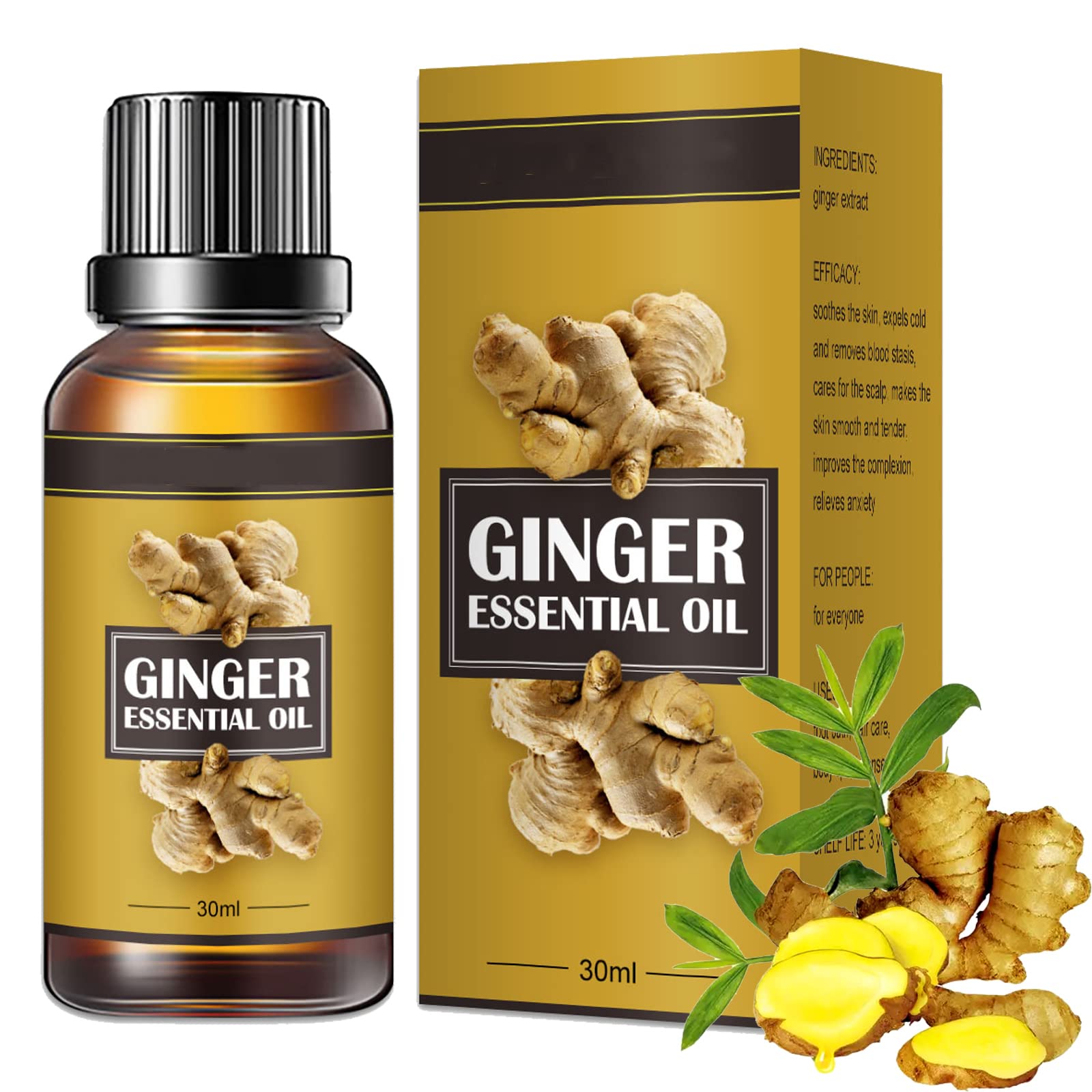 Buy (30ML X 1PCS) Big Bottle Ginger Essential Oil,Belly Drainage Ginger