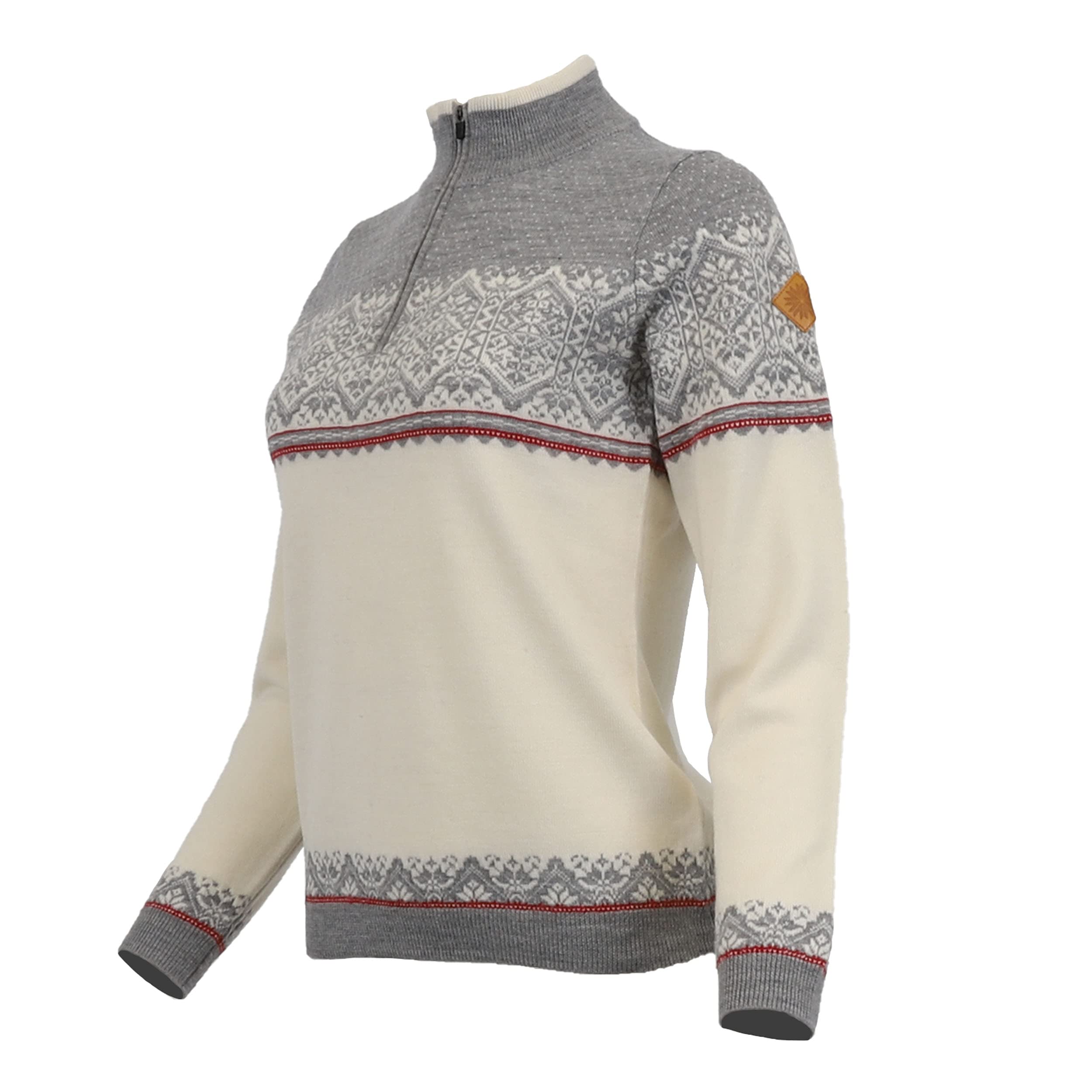 ICEWEAR Gerðe feiner Merino-Damenpullover mit halbem Reißverschluss
