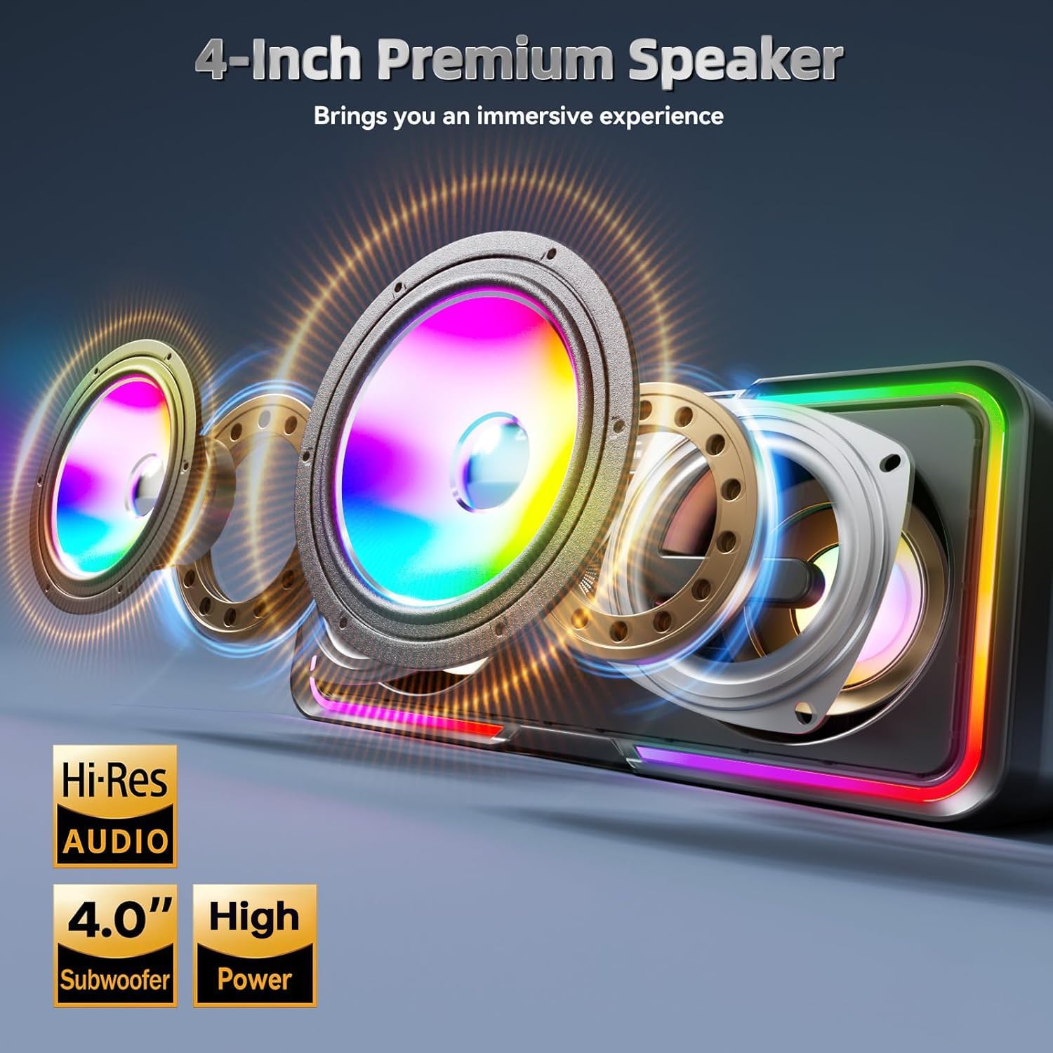 215 Bluetooth Karaoke Machine for Adult Kid with Storage and Charging Station, Powerful Karaoke System, 12H Playtime, Rechargeable Wirless Microphone, Support USB/AUX Indoor Outdoor - Image 4