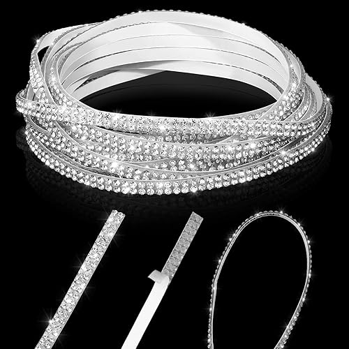 Miniatura 5 de Adornos brillantes autoadhesivos para interior del automóvil, accesorios exteriores para automóvil, accesorios de automóvil para mujeres, decoración