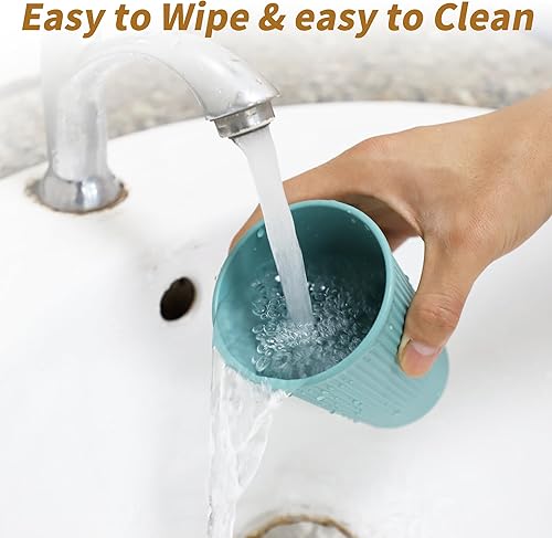 Miniatura 6 de Vasos de paja de trigo, vasos de agua irrompibles aptos para lavavajillas con 8 colores para agua potable, jugo, leche, refrescos, café, fáciles de