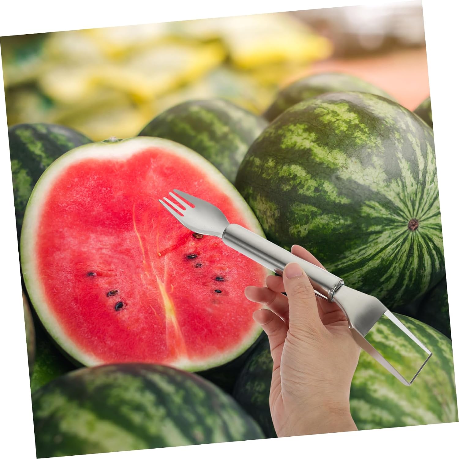 SOLUSTRE 1piece Watermelon Fork Slicer Cutting Fork for Watermelon Fruits Slicer Slicing Kitchen Essential
