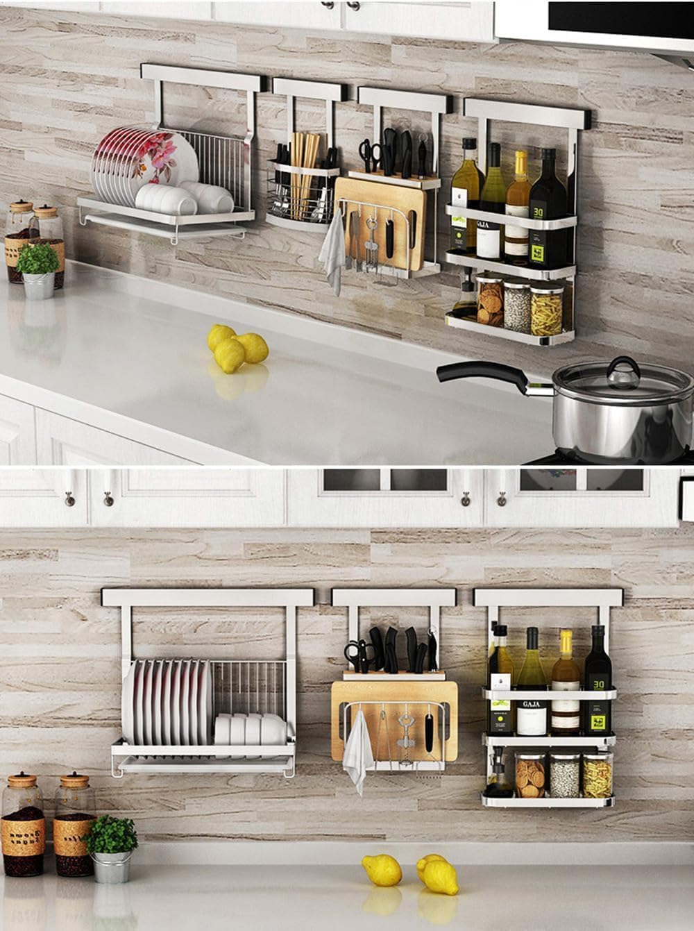 TentHome Escurreplatos Acero Inoxidable Plegable Pared Pequeño, Seca Escurridor de Platos con Bandeja, Escurre Platos y Vasos de Cocina Multifuncional, Secaplatos Soporte para Utensilios de Cocina