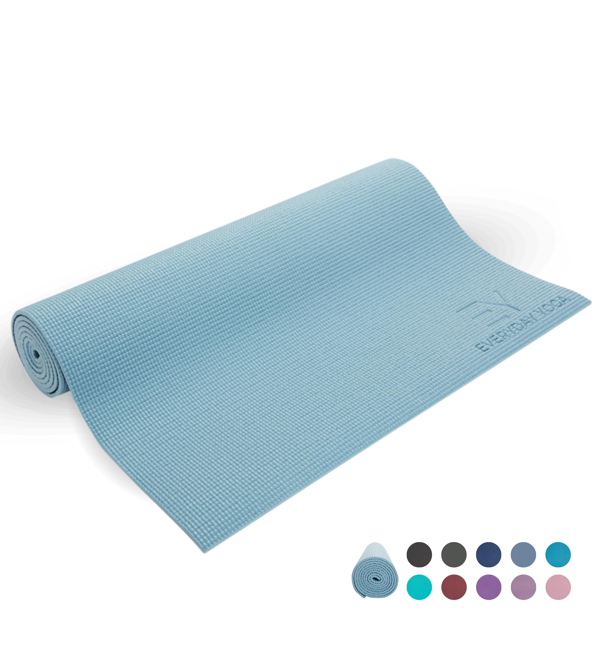 Everyday Yoga Alfombrilla de lujo antideslizante, respetuosa con el medio ambiente, antidesgarros, 3-5 mm de grosor para yoga, pilates y entrenamientos en el suelo