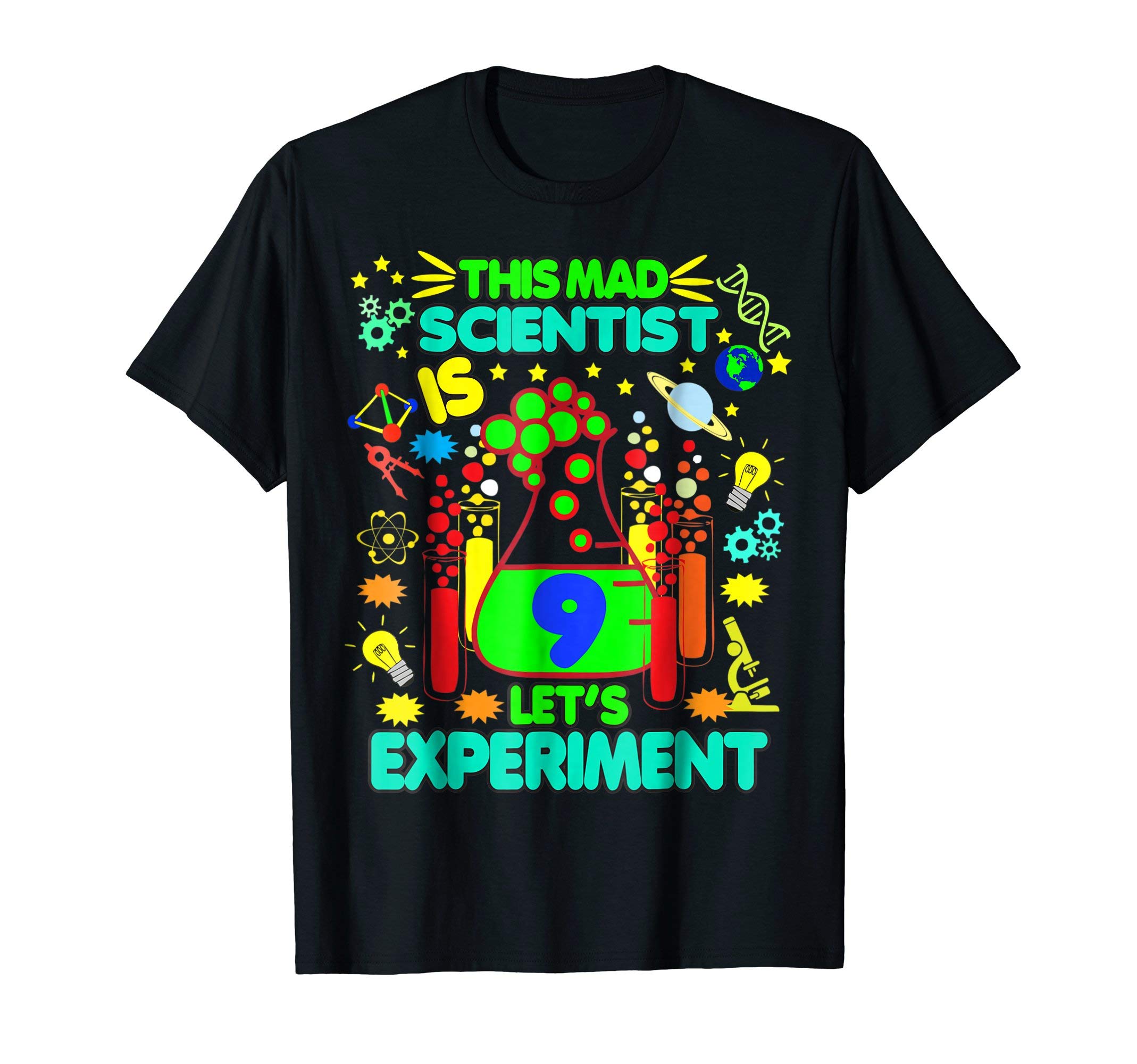 Science Birthday Shirts For Kids By Kela E.Birthday Shirt Age 9 Boys Girls Science Theme Party