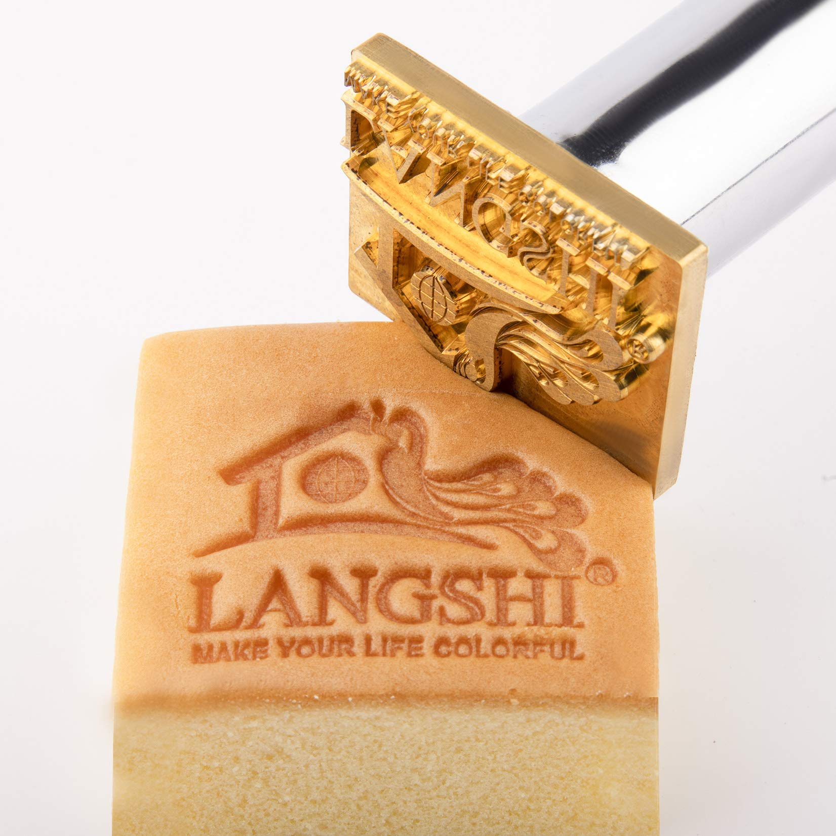 Macchina per stampaggio a Caldo Portatile, stampaggio/Cuoio/Torta in Legno di Marca di Marca di goffratura con Timbro Logo Personalizzato Gratuito,Display Temperature