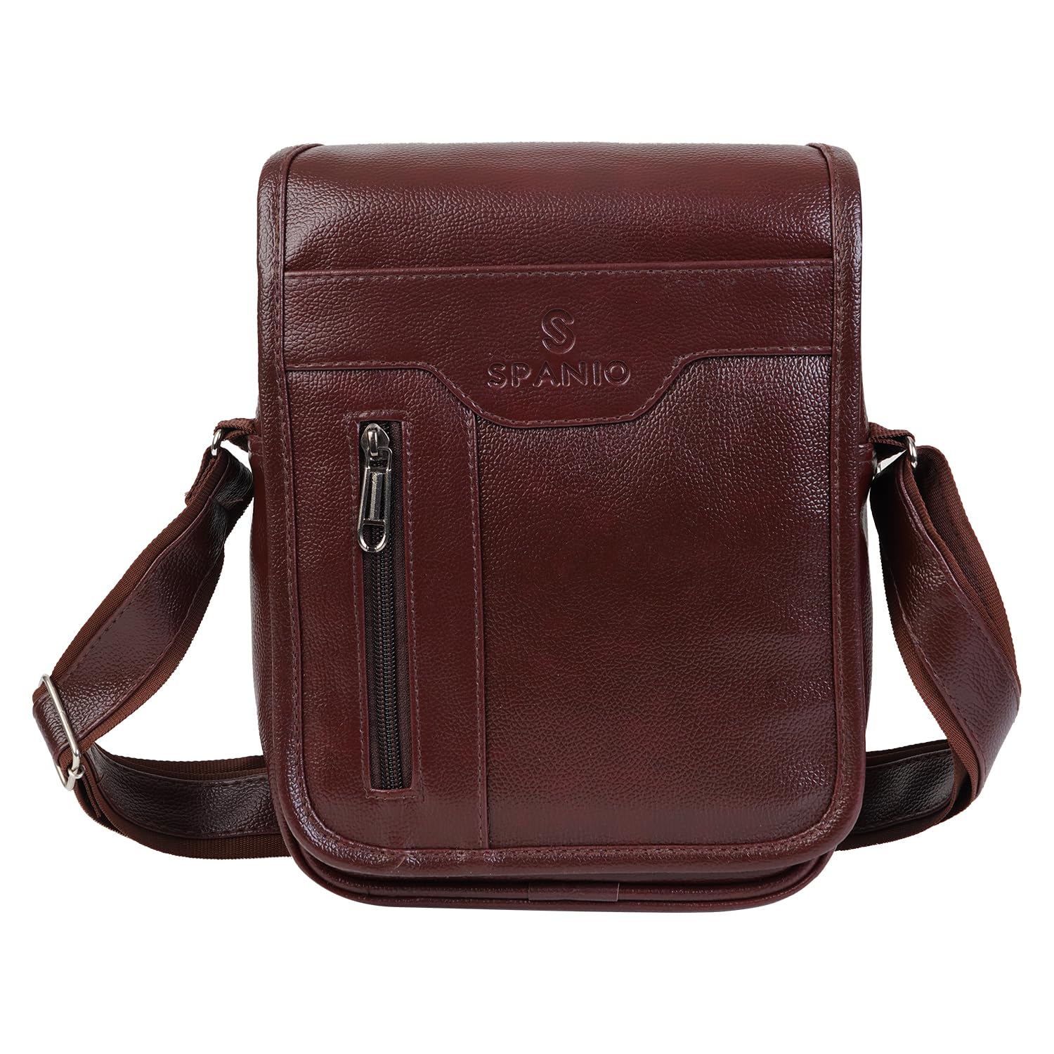 ™ 10 Inch Stylish Small PU Leather Sling Cross Body Travel Office Business Messenger One Side Shoulder Bag for Men &Women (Tan Brown - 26 X 7 X 20cm)-image-24