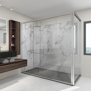 [neu.haus] Duschrückwandset Bladel 4er Set 120x60 cm Wandverkleidung Wanddeko wasserfest Badrückwand...