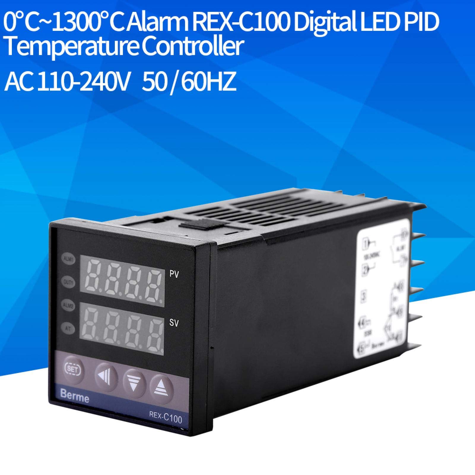REX-C100 Termoregolatore PID, 0~1300 Allarme REX-C100 Digital LED Kit termoregolatore PID AC110V-240V