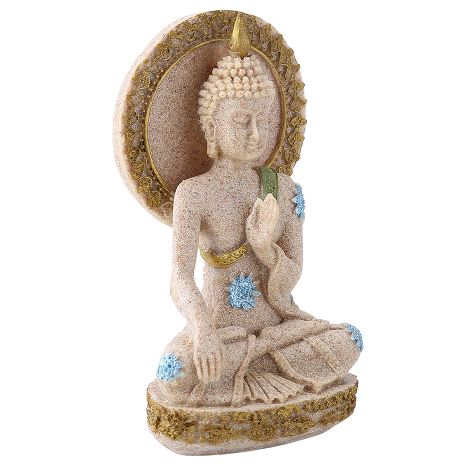 Mini Buddha Statue Small Buddha Statue 12×7×5 Fengshui Sandstone Buddha Statue Home Hotel Decoration Ornament Gift