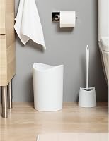 TATAY fürdőszobai szemetes 6L fehér, lengőfedeles modern kuka 4