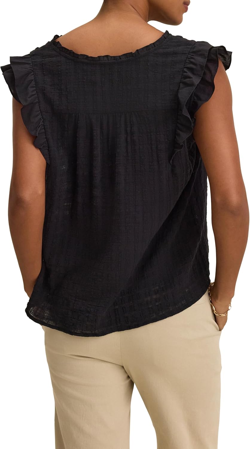 Velvet by Graham & Spencer Womens Eva Textured Gauze Blouse - Image 3