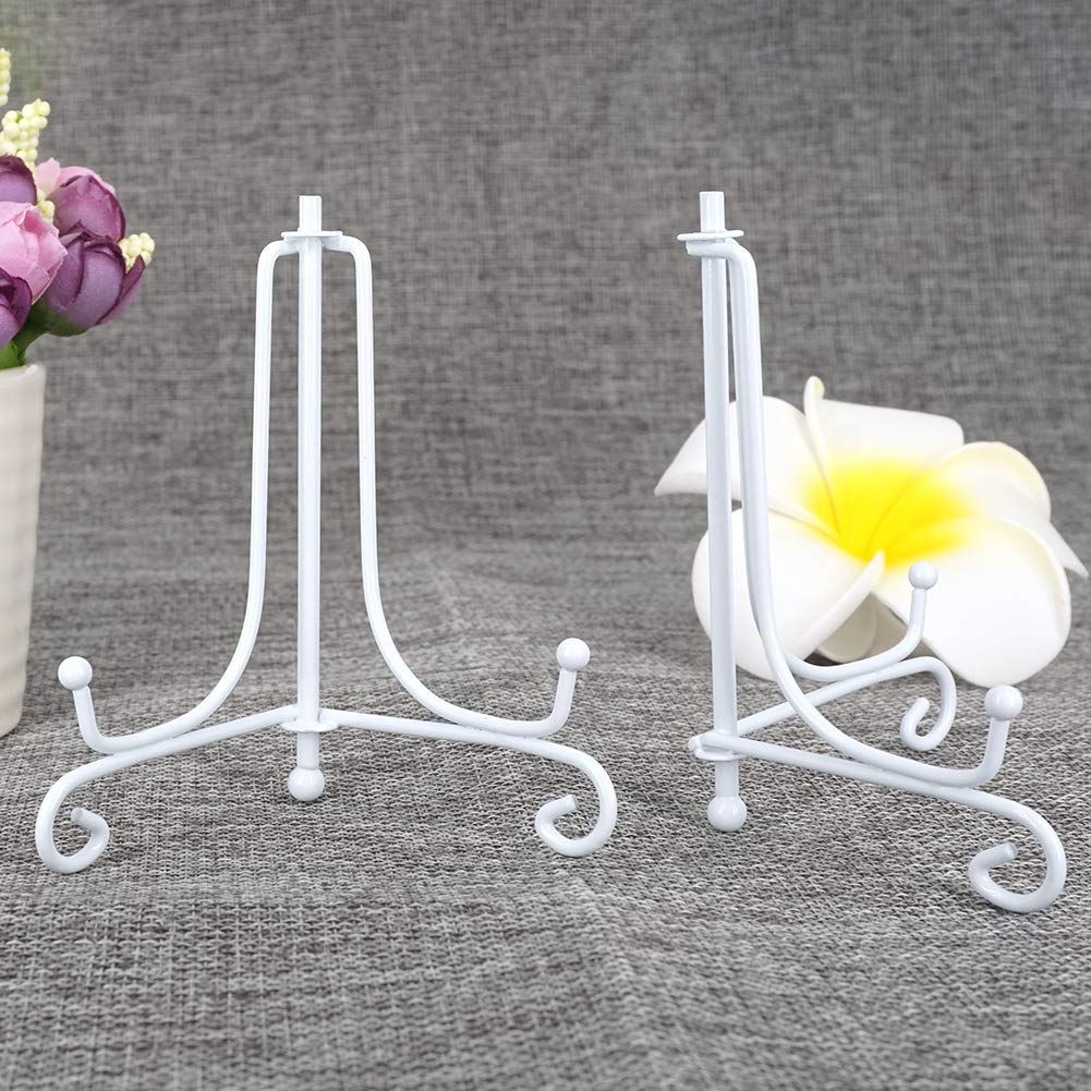 Hetoco 4 Pouces Blanc chevalets Porte Assiette Présentoirs Décoratifs en pour Photo, Cadres pour Image, Assiettes décoratives, Tableaux et pièces d'Art.(Paquet de 4 Hetoco 4 Pouces Blanc chevalets Porte Assiette Présentoirs Décoratifs en pour Photo, Cadres pour Image, Assiettes décoratives, Tableaux et pièces d'Art.(Paquet de 4