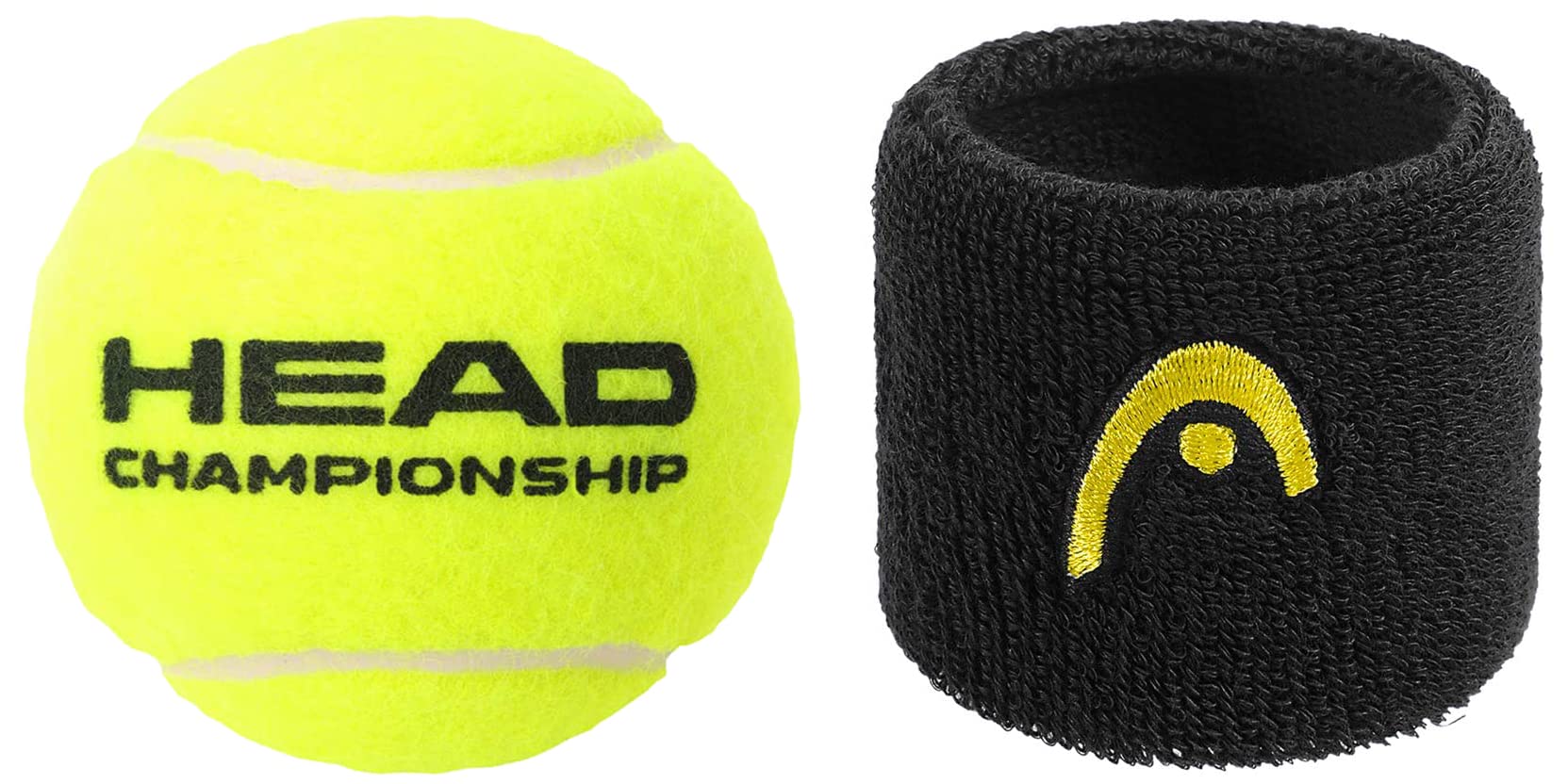 HEAD Championship Felt Tennis Ball, (Green) Standard Size & Cotton Wristband, 2.5 inch (Black, Pack of 2) (B09SG54K3R) Amazon Price History, Amazon Price Tracker
