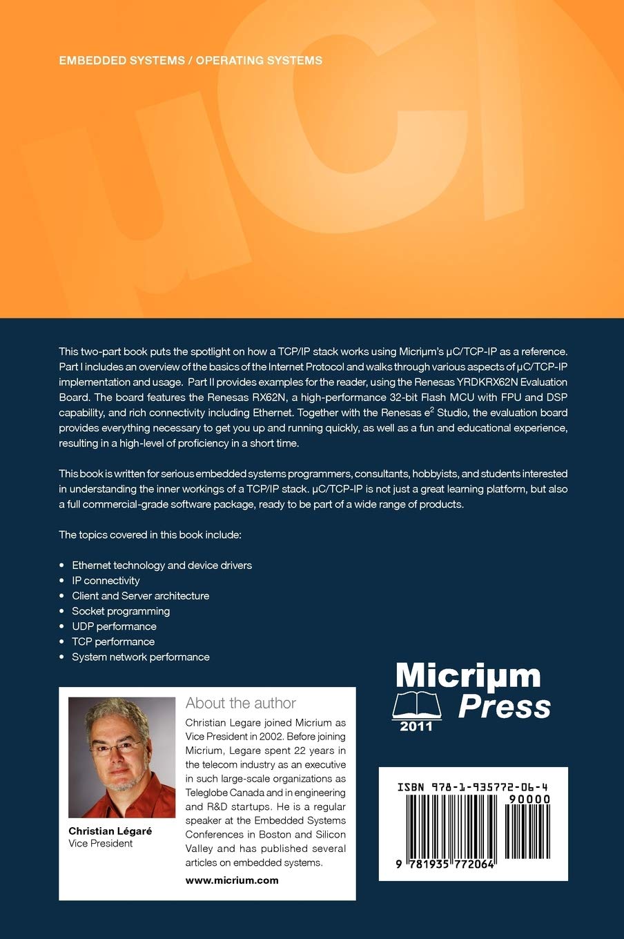 uC/TCP-IP, The Embedded Protocol Stack for the RX62N 32-bit MCU with FPU