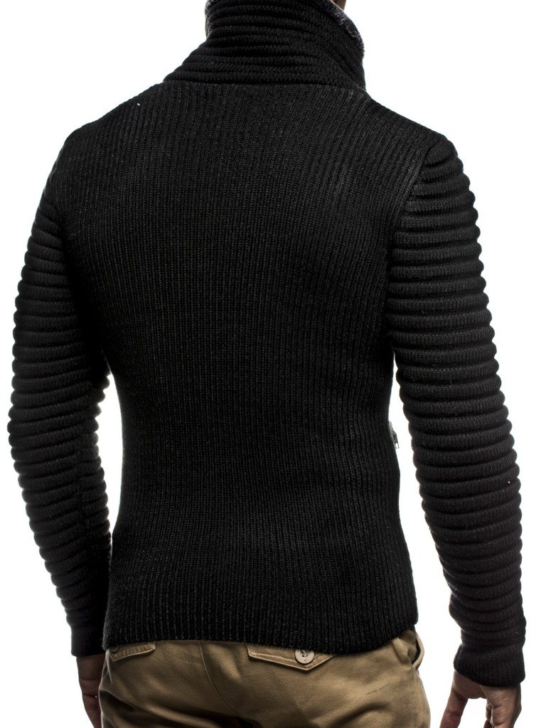 Leif Nelson Giacca Uomo in Maglia Cardigan Collo a Scialle LN-5065