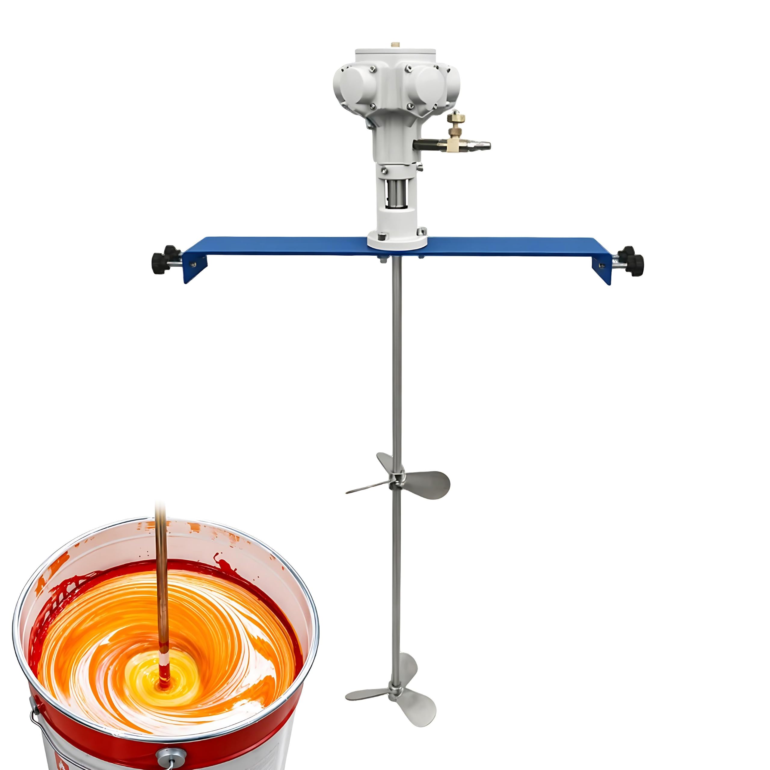 QIUNAOZI Coat Mixer Bracket Air Agitator Stirring Machine, Barrel Special Air Agitators, Mix Tool Special, 0.25HP/0.5HP/0.75HP/1HP, for Adhesive, Lubricant, Paint, Resin 100Gallons