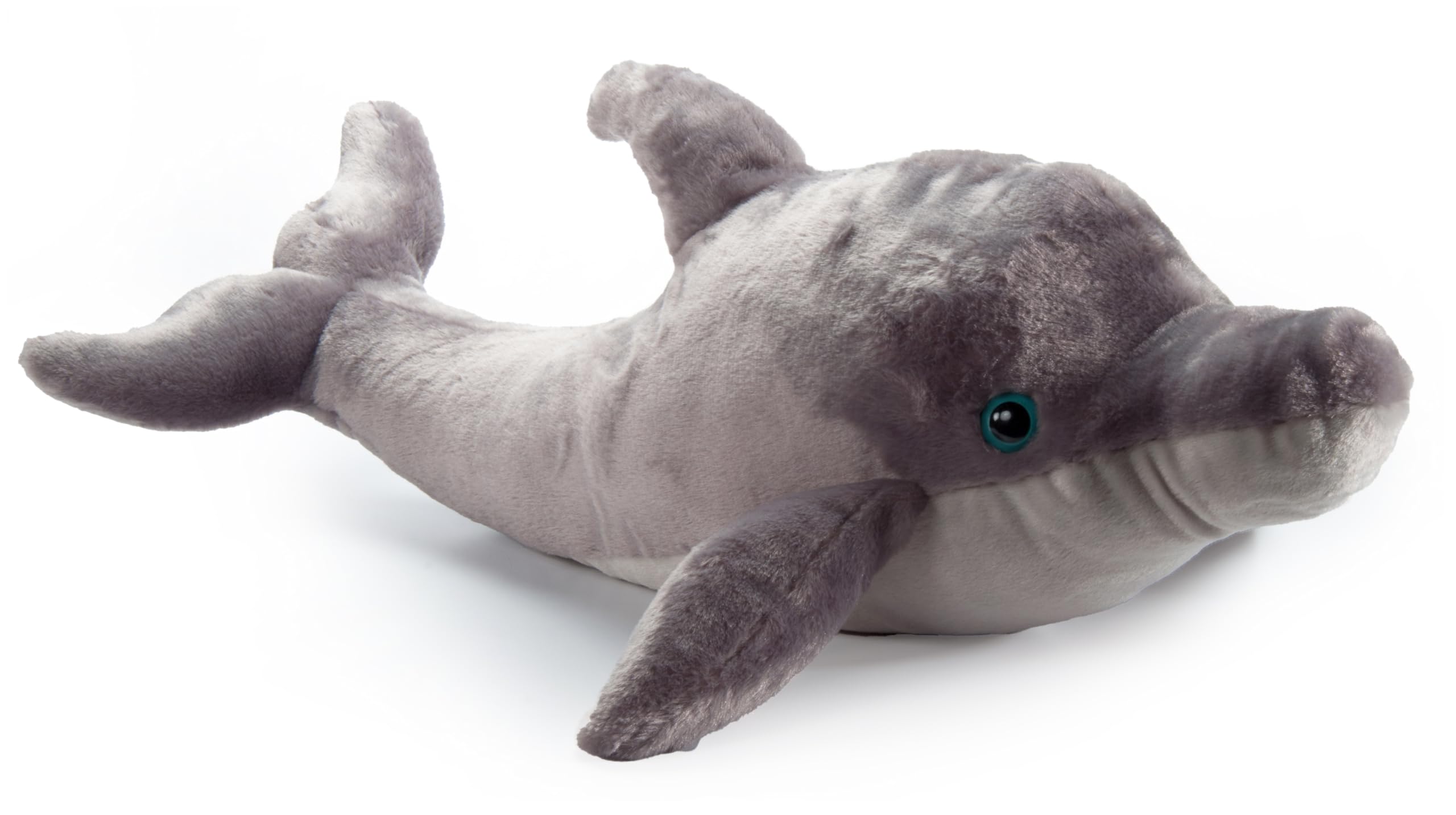 The Petting Zoo Dolphin Stuffed Animal Plushie Gifts for Kids Wild Onez Sealife Animals Gray Dolphin Plush Toy