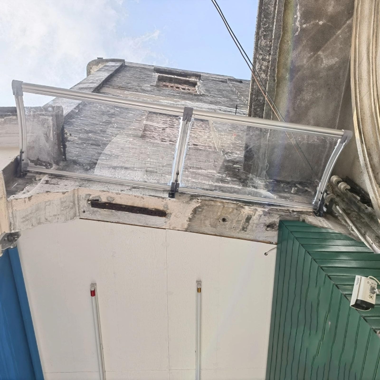 Auvent de porte extérieur imperméable avec abri de pluie 100x230cm