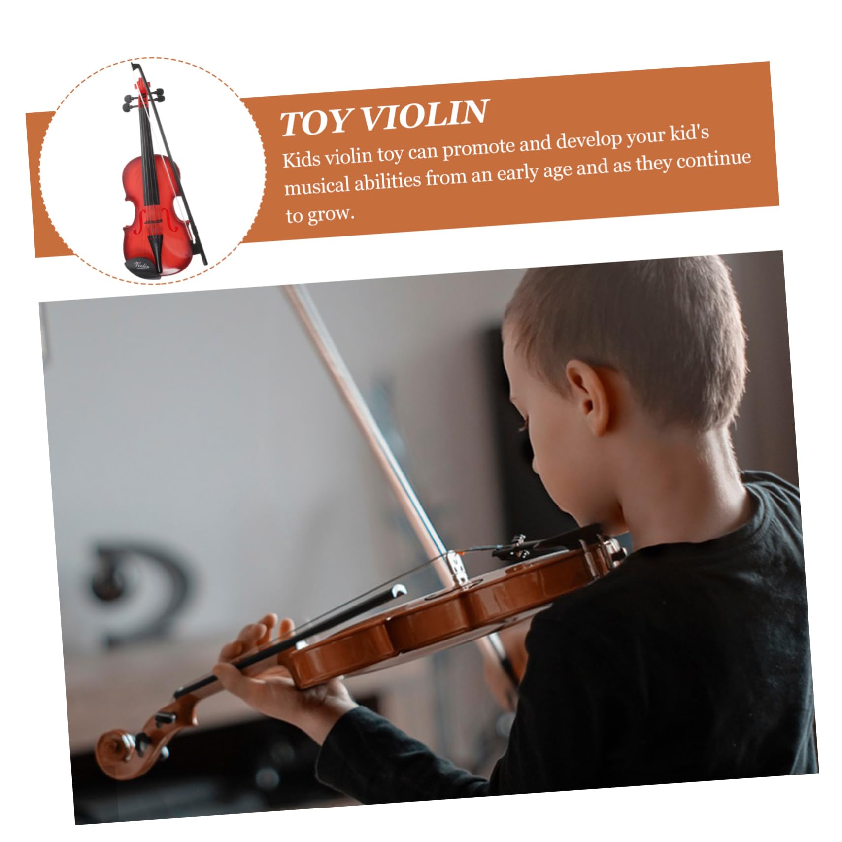 Giocattolo Violino Musicale per Bambini, Plastica, Strumento Piccolo | Decorazioni per Scuola, Riproduzione a Forma di Violino, Idea Regalo Compleanno