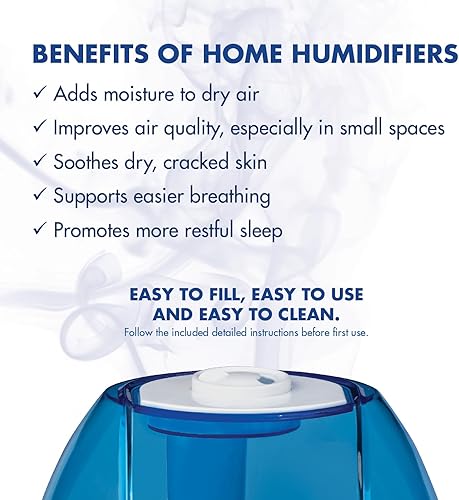 Miniatura 7 de TheraCare Cool Mist Humidificador ultrasónico  Para habitaciones de tamaño mediano  No requiere filtro  16 horas de tiempo de funcionamiento