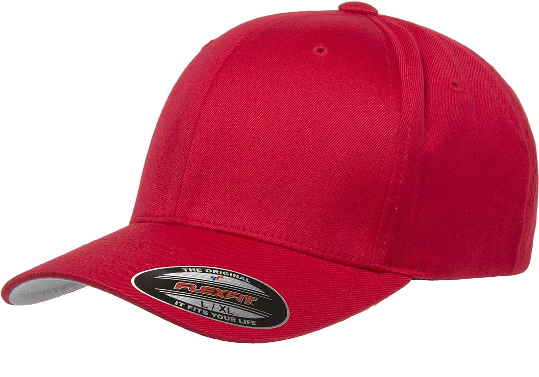 Flexfit Wooly Combed Twill Cap 6277 - Rot - S/M