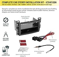 Vista 3 de Scosche ICGM10BN Kit Completo de Instalación de Estéreo Doble/Sencillo DIN para Vehículos General Motors Selectos No Amplificados 2006-17 - Sin
