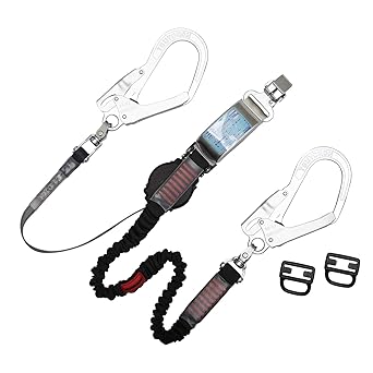 Amazon Co Jp 藤井電工 新規格 ハーネス用ランヤード ワンハンドノビロンランヤード 2丁掛け用 Thl Ohnv93sv 33 2r23 ツヨロン 墜落制止用器具 安全帯 産業 研究開発用品