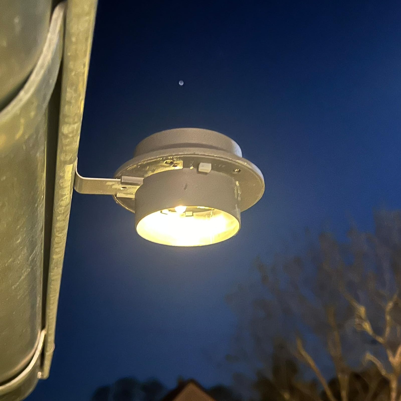 Solar Dachrinnenleuchten 24er Set Anthrazit LED Warmweiß IP44 Außen Garten | BURI Dämmerungssensor, wetterfest, Zaunbeleuchtung, Gartenleuchten, Solarbetrieb, energiesparend, Terrasse, Balkon