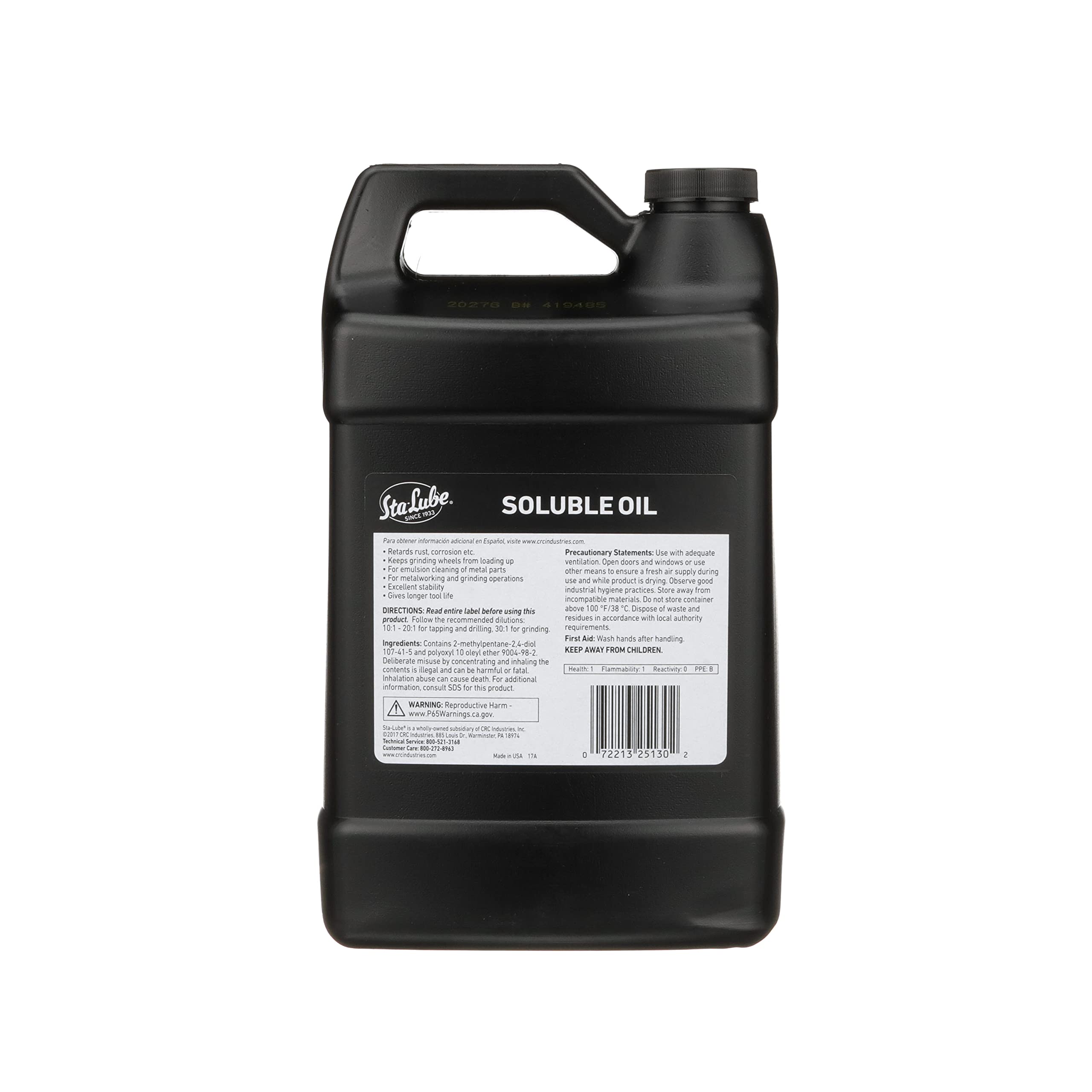 StaLube Soluble Oil SL25131 Gallon, AntiCorrosive, Stable Emulsion