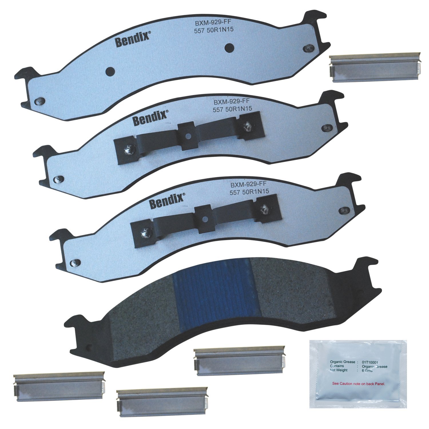 Bendix Fleet Metlok MKD557FM Semi-Metallic Front Brake Pads for Ford E-250 Econoline 1994-1992, E-350 Econoline 1994-1992, E-350 Econoline Club Wagon 1994-1992