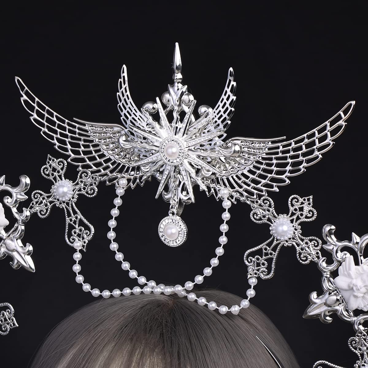 BLESSUME Halo Crown Mary Goddess Headband Women Halloween Costume Headpiece - Image 6