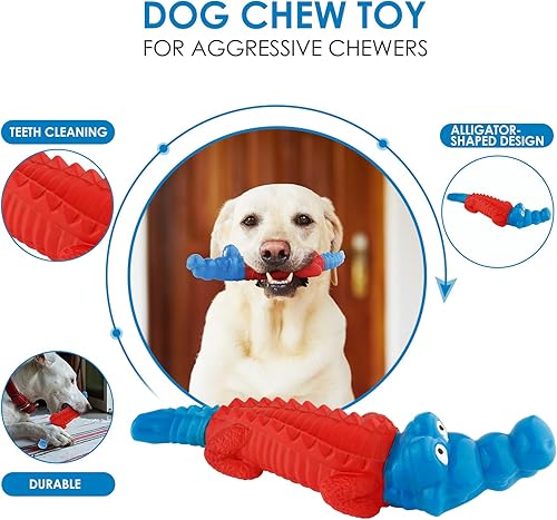 Miniatura 4 de petizer Juguetes para perros para masticadores agresivos, juguete masticable de dentición para perros, juguete masticable de nailon de goma