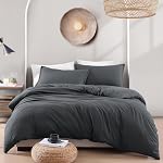 Lane Linen Duvet Cover Twin XL Set, 2 Piece - Charcoal