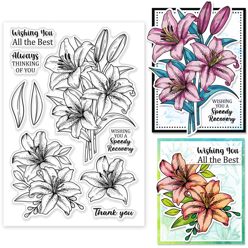 Flower Stamps For Cards GLOBLELAND Carnation Flower Clear Stamps ...